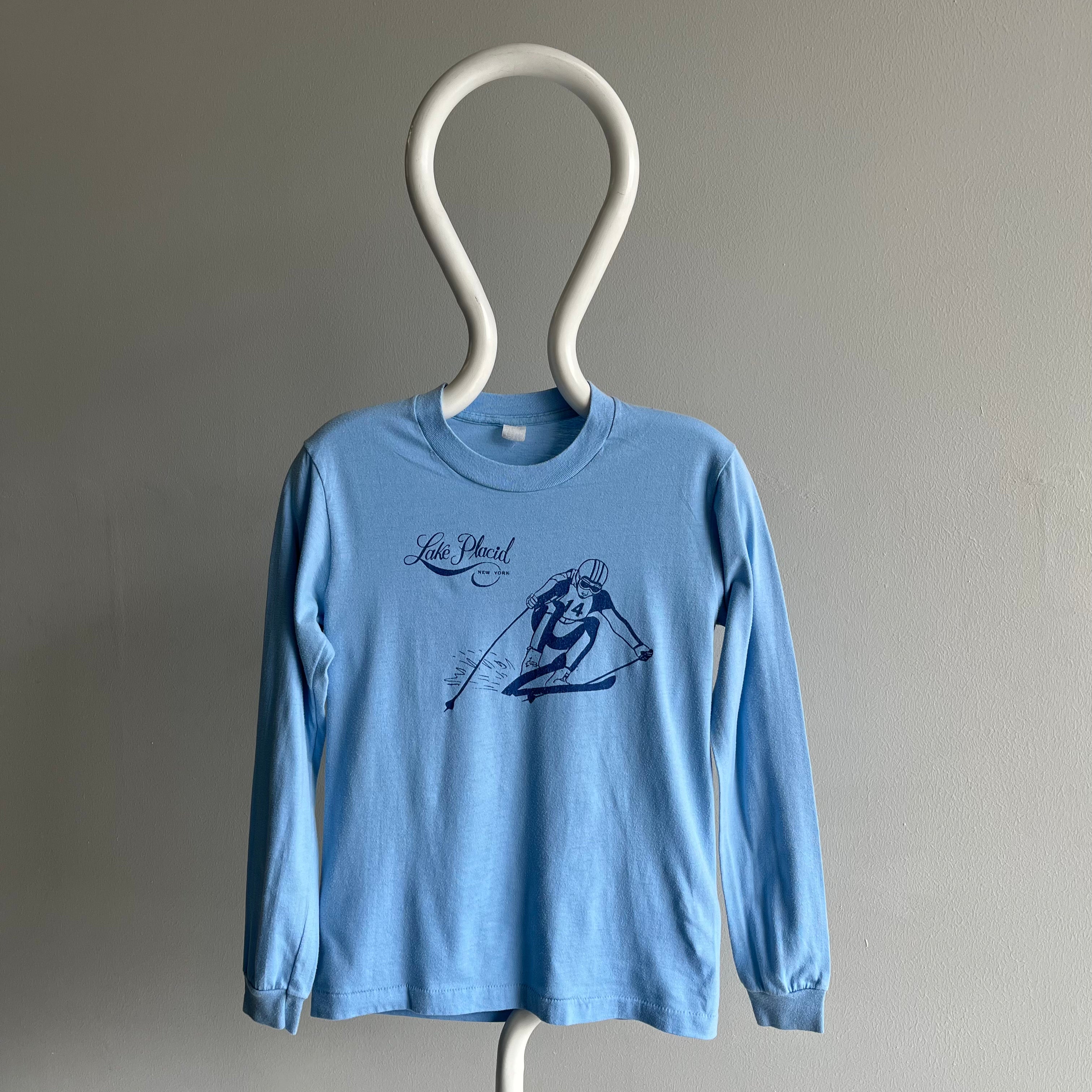 1970/80s Lake Placid, New York Downhill Racing Long Sleeve T-Shirt