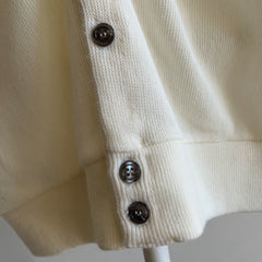 1980s White Mr. Roger's Style Acrylic Cardigan