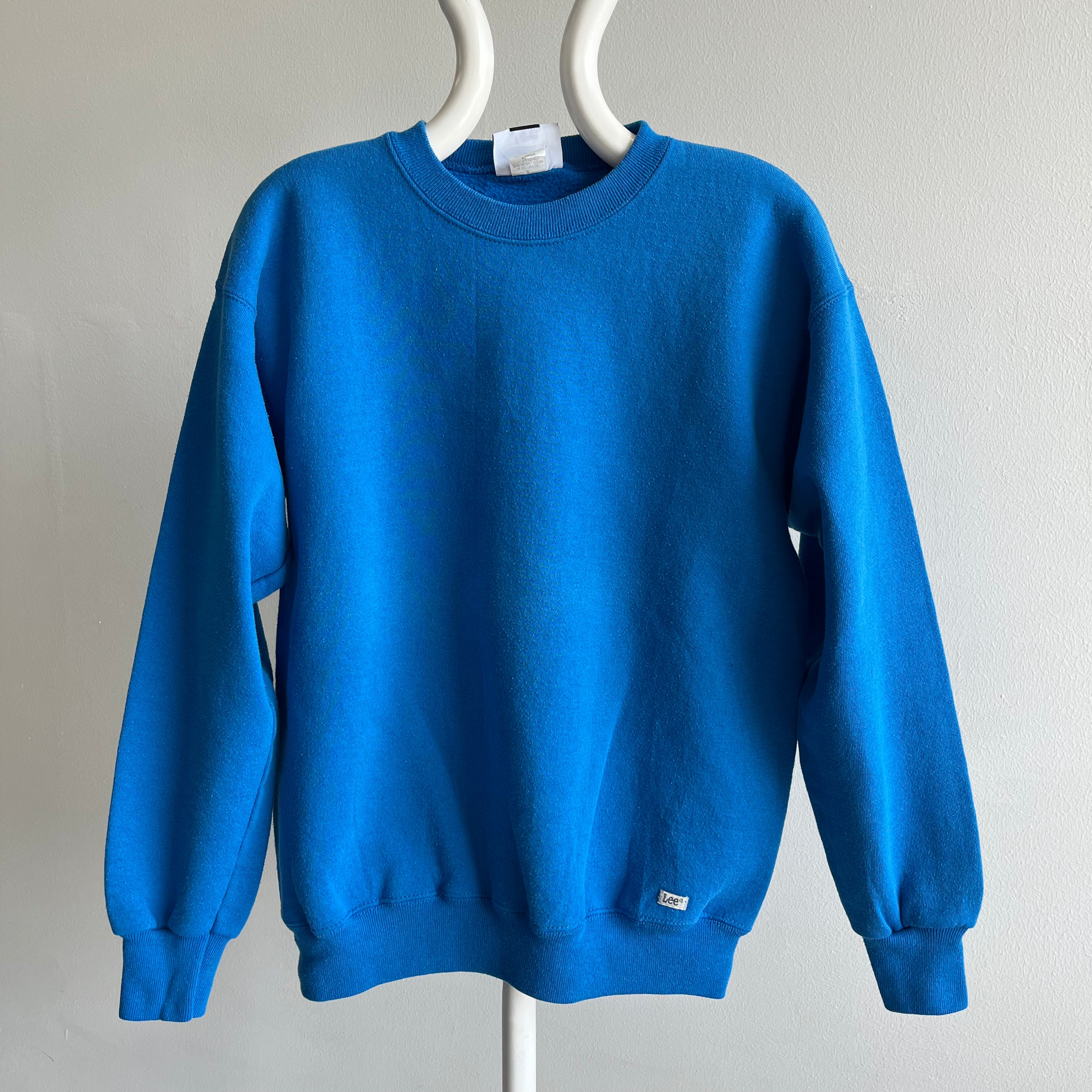 1980/90s Lee Brand Blank Turquoise Sweatshirt