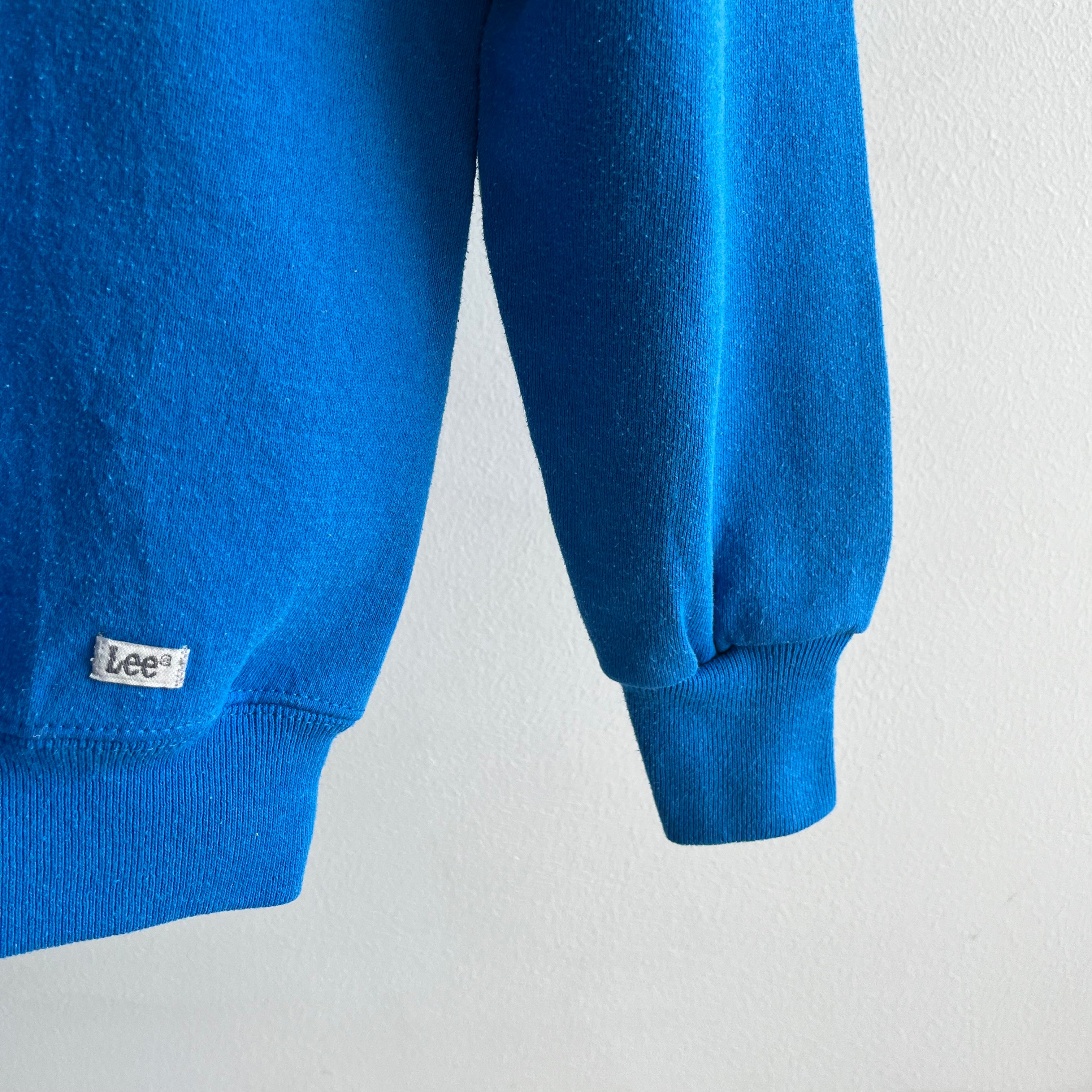 1980/90s Lee Brand Blank Turquoise Sweatshirt