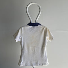 1970s WOW!!  Terrycloth Super Stained Collared T-Shirt by Penny's
