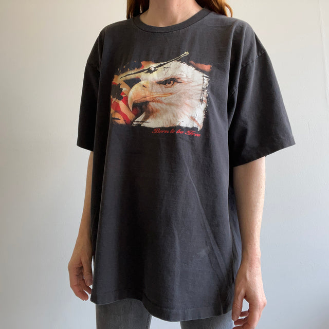 1990s Eagle Born TO Be Free  T-Shirt