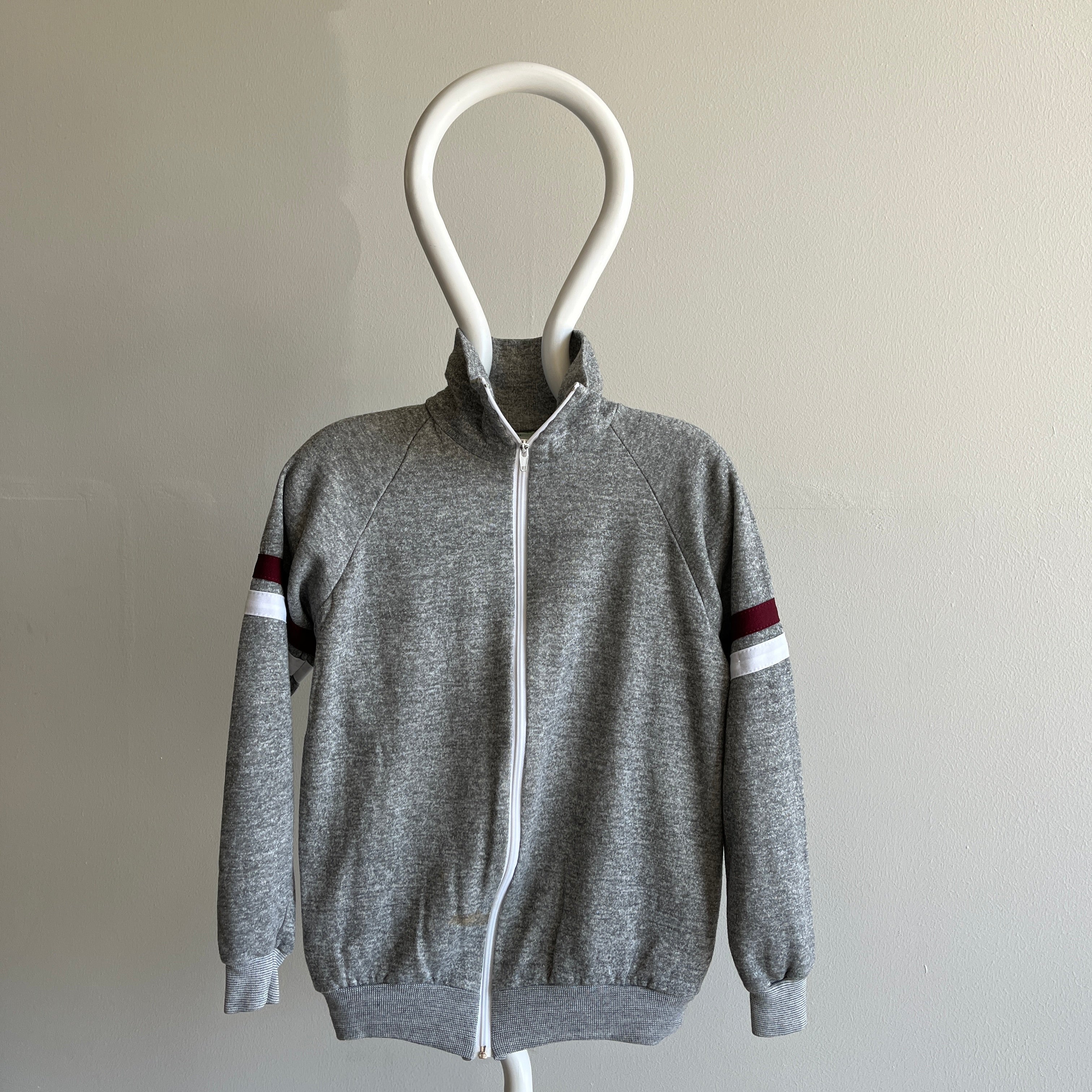 1980s Mock Neck Zip Up by Activewear