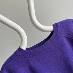 1980s Slouchy and Soft Purple Raglan