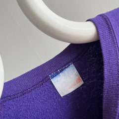 1980s Slouchy and Soft Purple Raglan