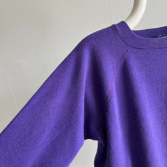 1980s Slouchy and Soft Purple Raglan