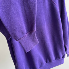 1980s Slouchy and Soft Purple Raglan