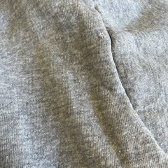 1970s Cotton Thermal Lined Gray Zip Up Hoodie with Patch!