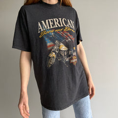 T-shirt Harley des années 1980/90 soufflé à Long Island, New York