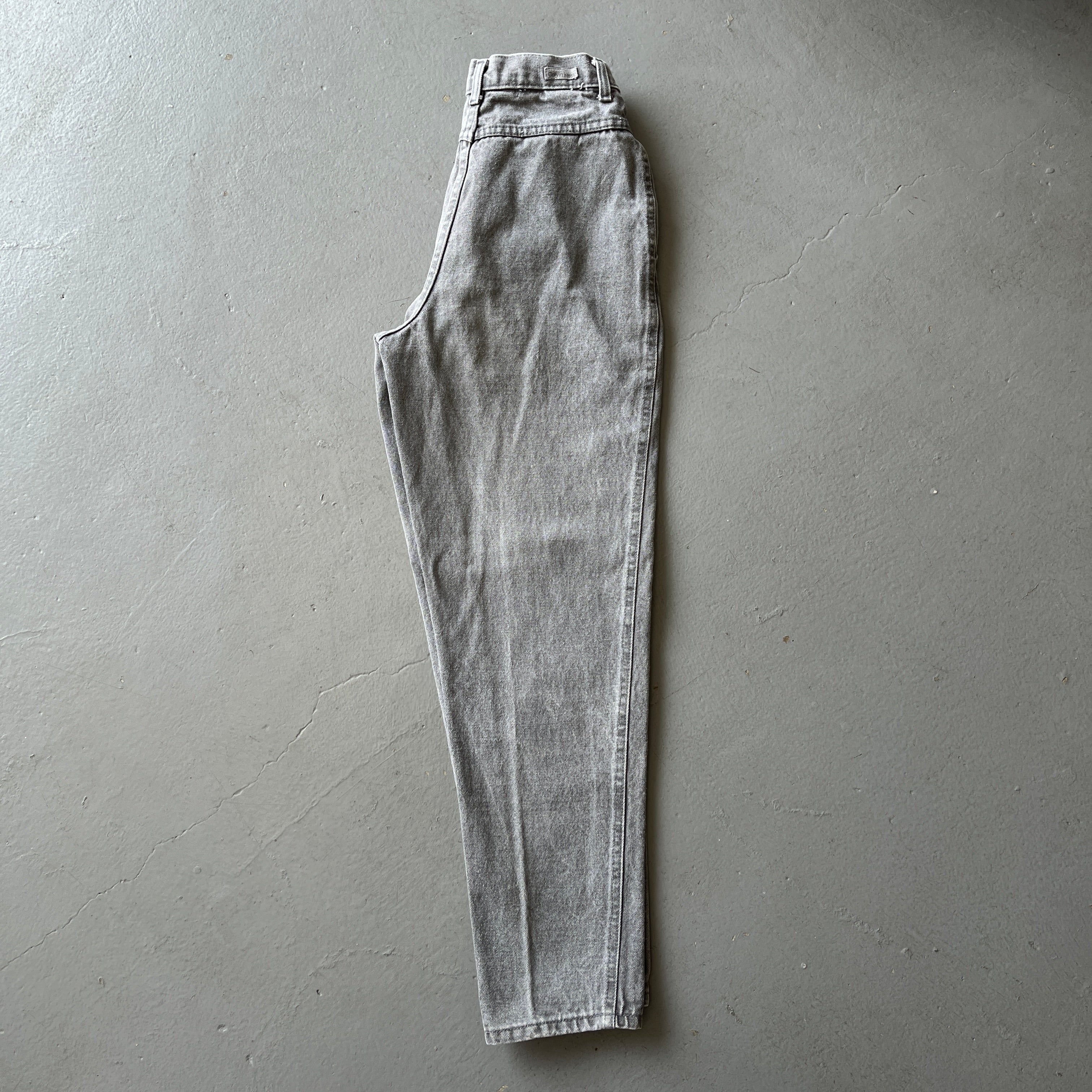 Jean en coton Calvin Klein gris délavé des années 1980