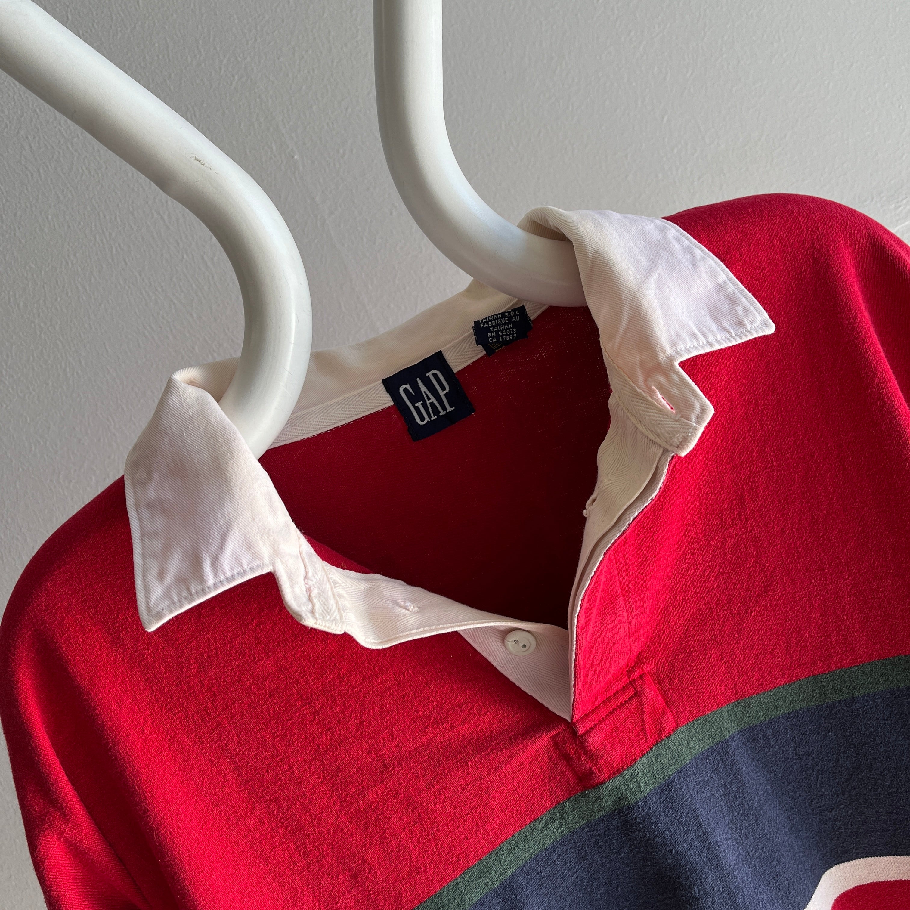 Chemise de rugby en coton épais 1990s Gap