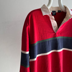 Chemise de rugby en coton épais 1990s Gap