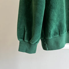 1970s Velour 1/2 Zip Color Block Super Rad Sweatshirt