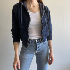 1960/70s Perfect Little Blue Zip Up Hoodie with Mending!!!