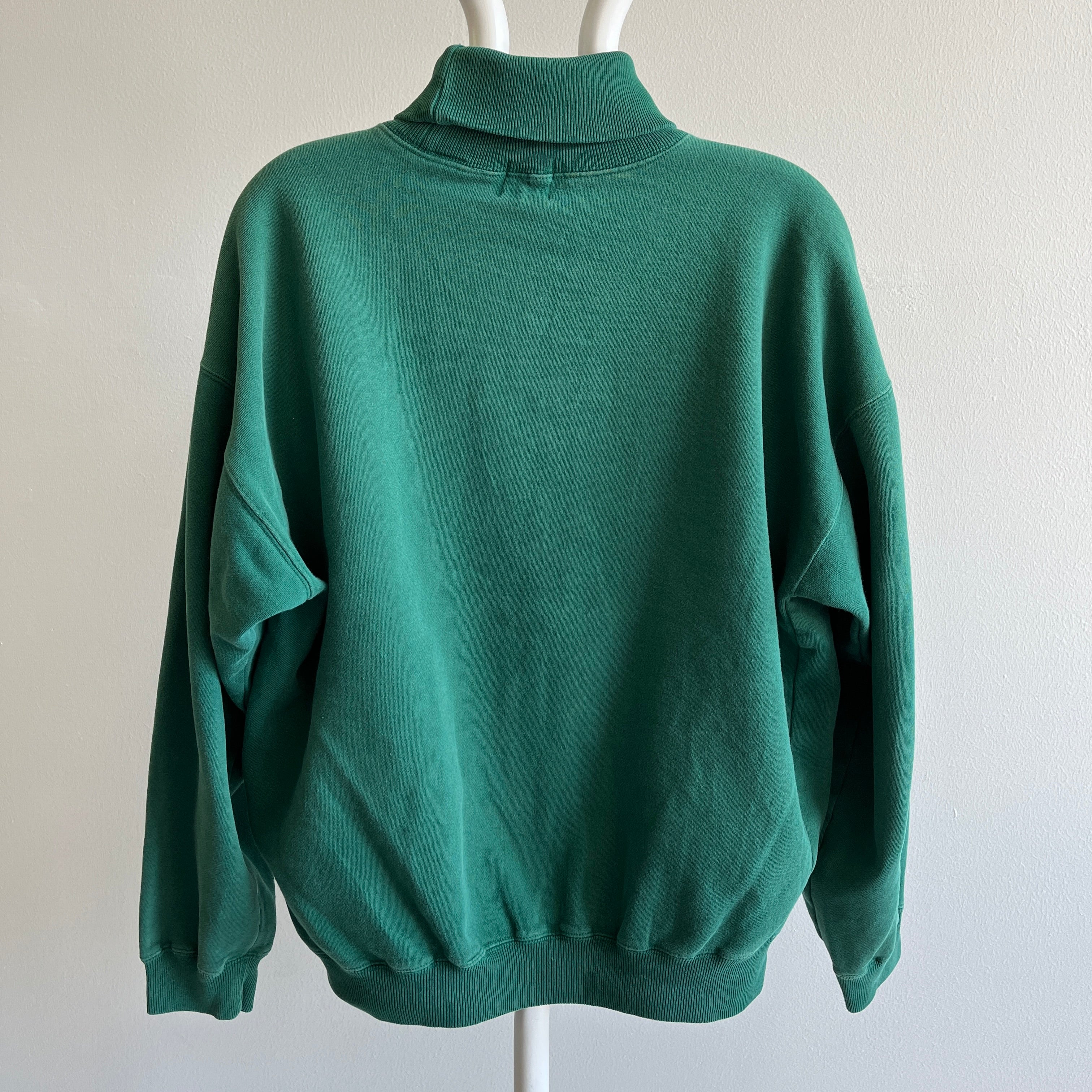 1990s Gap Turtleneck Sweatshirt with Bleach Splatters – Red Vintage Co