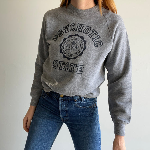 1982 Psychotic State Sweat-shirt teint à l'eau de Javel