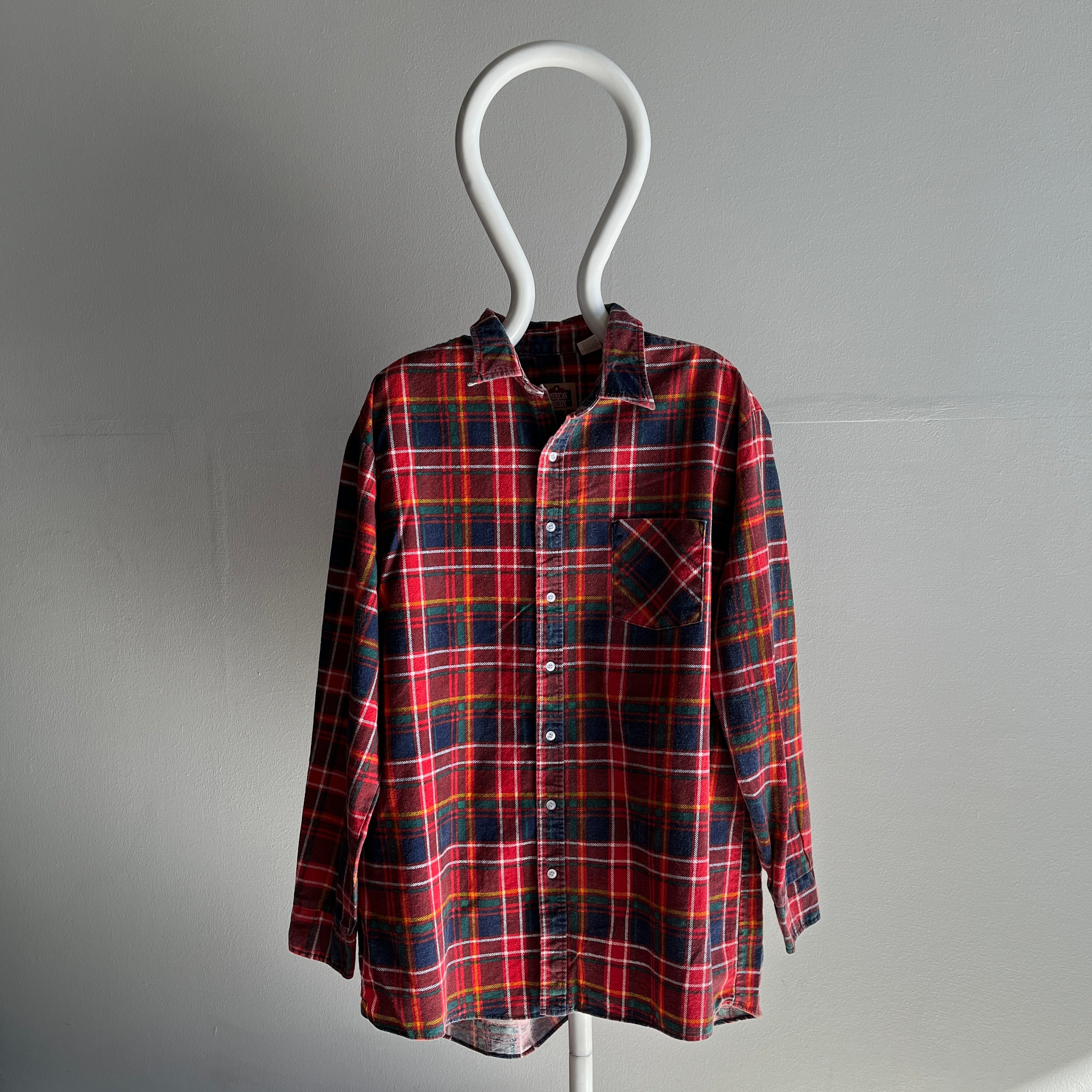 1990s Lightweight Single Sided Cotton Flannel - Oversized