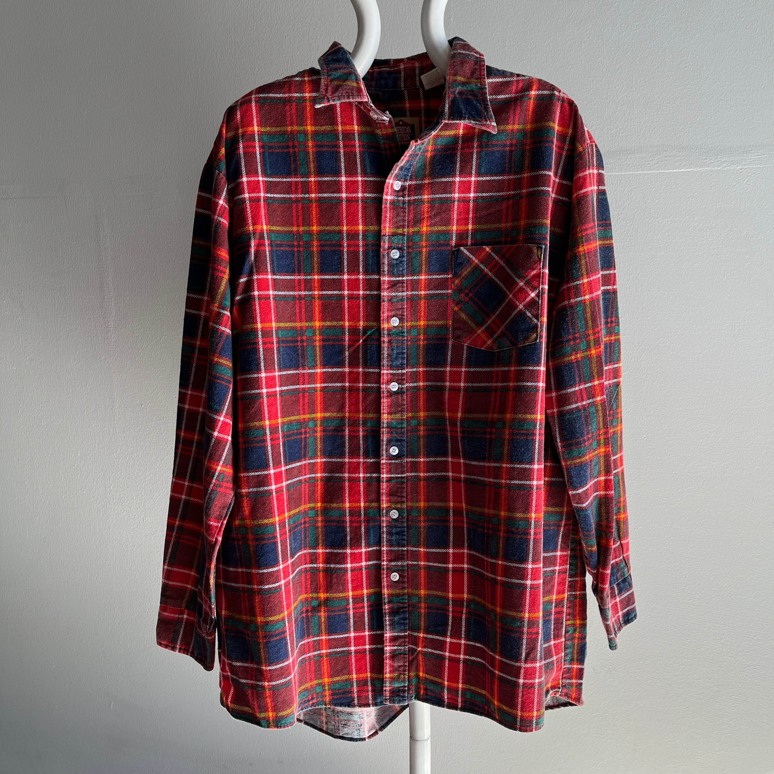 1990s Lightweight Single Sided Cotton Flannel - Oversized
