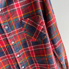 1990s Lightweight Single Sided Cotton Flannel - Oversized