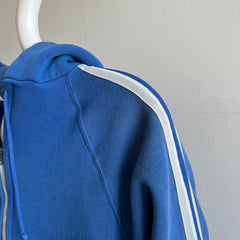 1980s RUSSELL Brand Side Stripe Zip Up Hoodie - Hi COllectors!