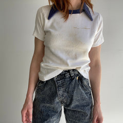 1970s WOW!!  Terrycloth Super Stained Collared T-Shirt by Penny's