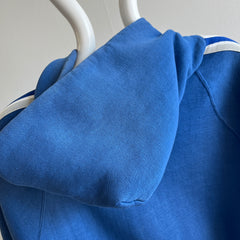 Sweat à capuche zippé à rayures latérales de la marque RUSSELL des années 1980 - Salut les collectionneurs !