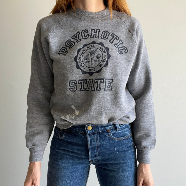 1982 Psychotic State Bleach Stained Sweatshirt