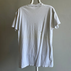 1980s Paint Stained Hanes White T-Shirt