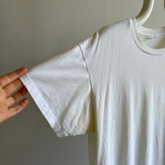 1980s Hanes Comfort Plus Aged White T-Shirt