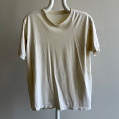 1980s Dusty White/Ecru Blank T-Shirt