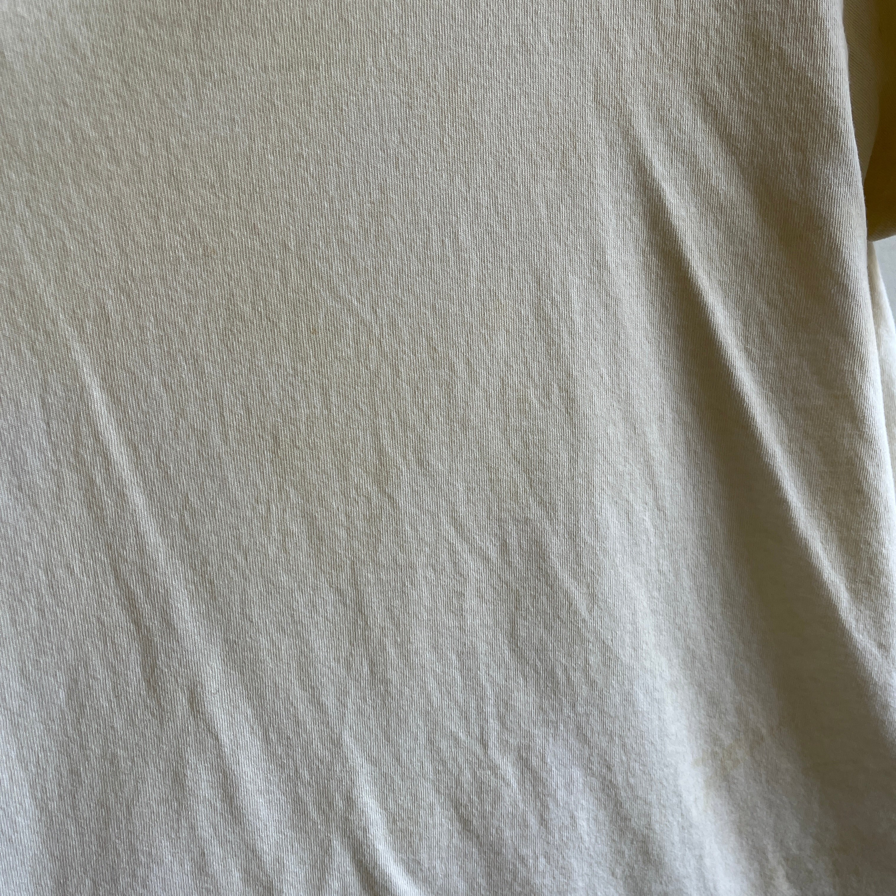 1980s Dusty White/Ecru Blank T-Shirt