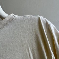 1980s Dusty White/Ecru Blank T-Shirt