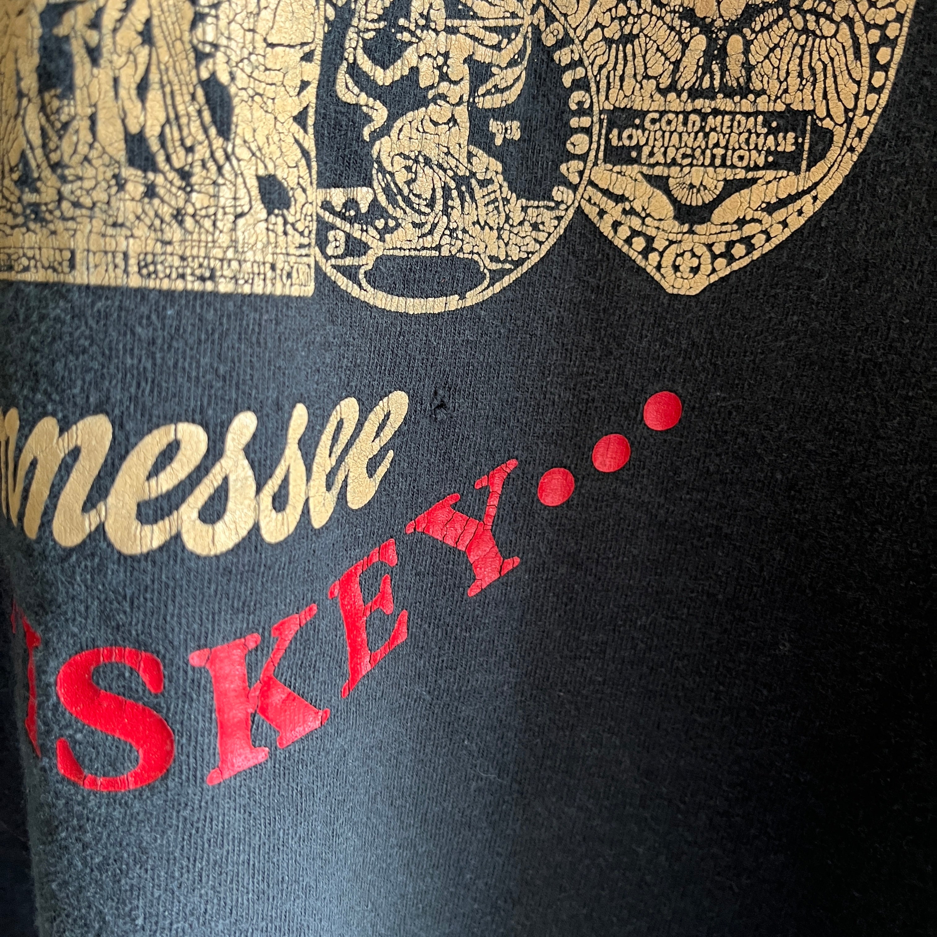 T-shirt surdimensionné Jack Daniels Gold Medal Tennessee Whiskey des années 1990