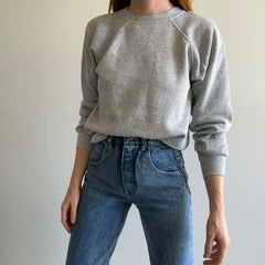 1980s Blank Gray Raglan Sweatshirt by Soffe Athletic