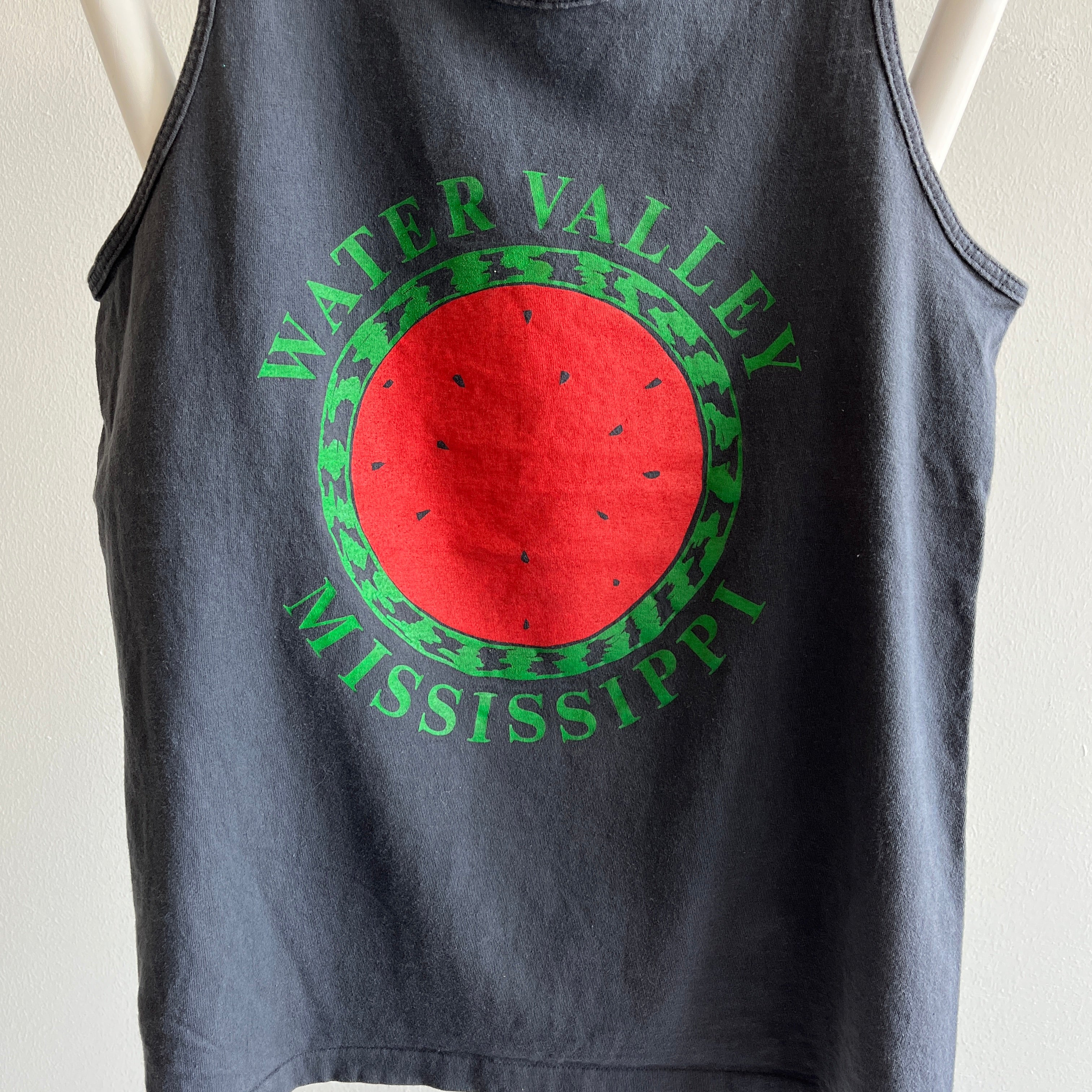 1980s Water Valley Mississippi Faded Cotton Tank Top by Hanes
