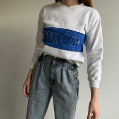 1980s Park City Color Block Paint Stained Sweatshirt