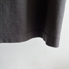 1980s Faded Blank Black Pocket T-Shirt by BVD - comes with Complementary Pit Marks (aka Stains)