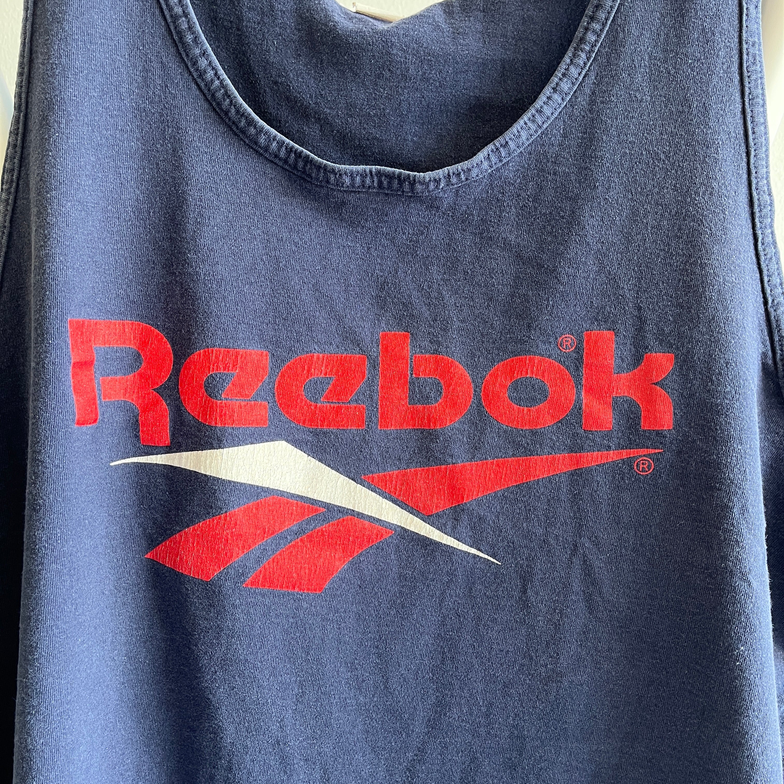 1990s USA Made Reebok Cotton Graphic Tank Top