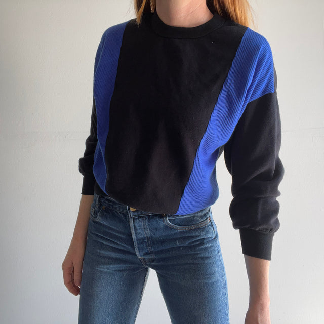 1980s Awesome Lightweight Barely Worn Color Block Sweatshirt