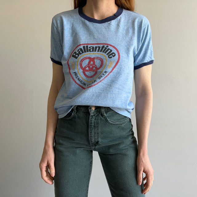 1970/80s Ballantine Premium Lager Beer Ring T-Shirt