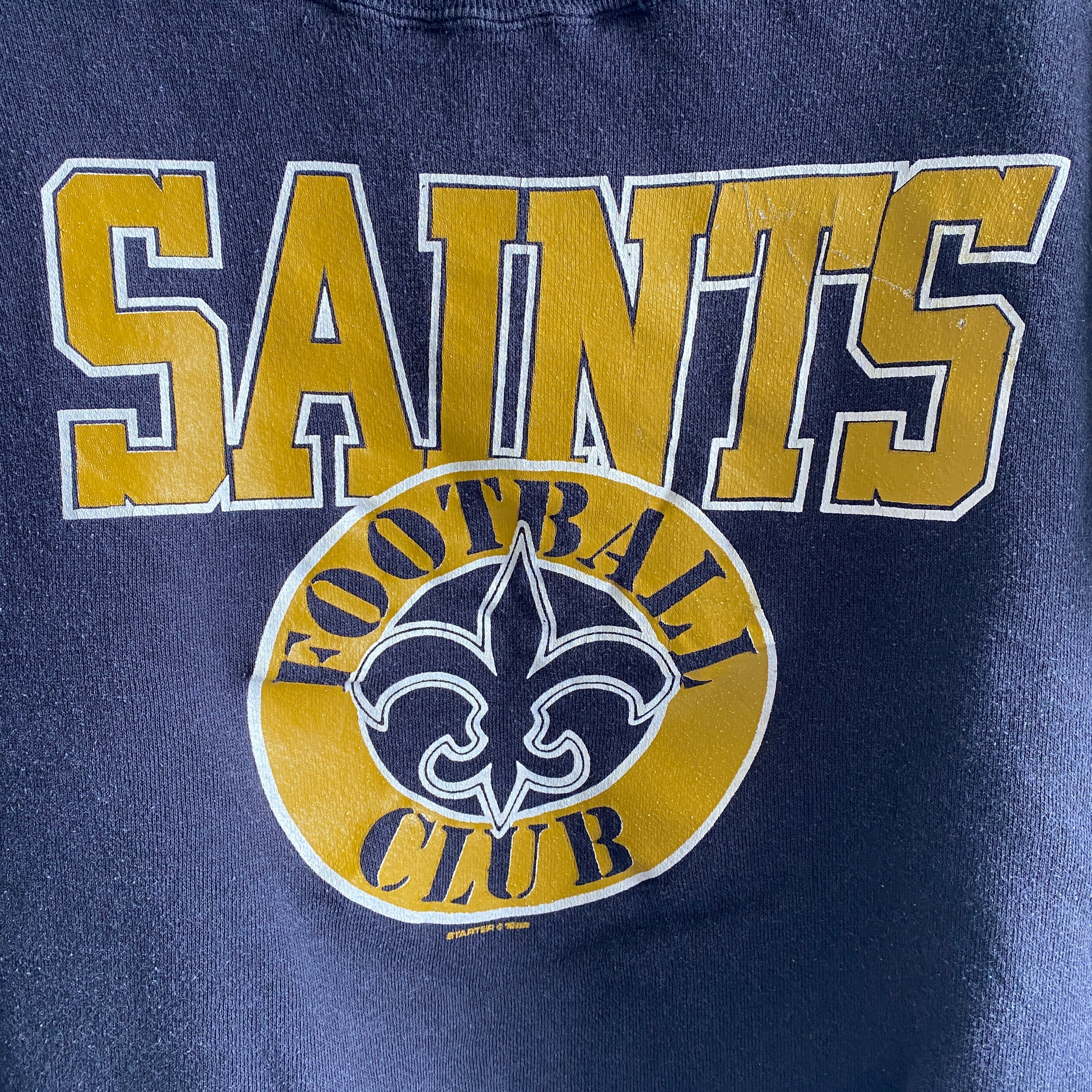 Vintage 80's New Orleans Saints Black T Shirt Size M 