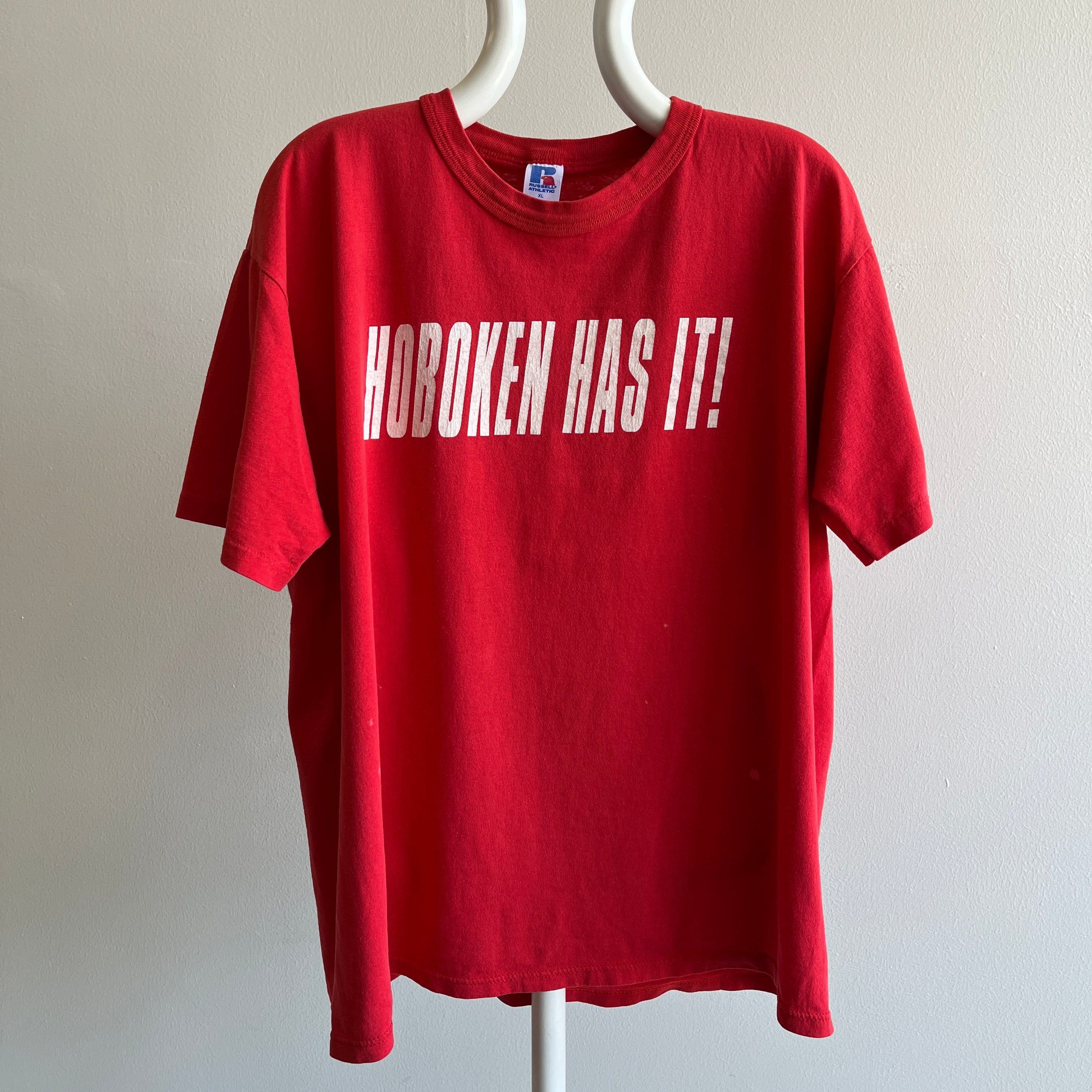 1990s Hoboken Has It! Cotton T-Shirt by Russell