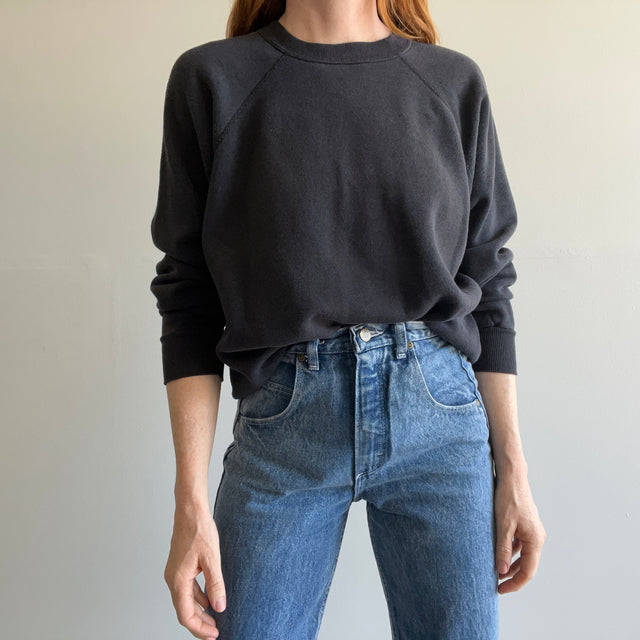 1980s Faded Black Raglan by Pannill