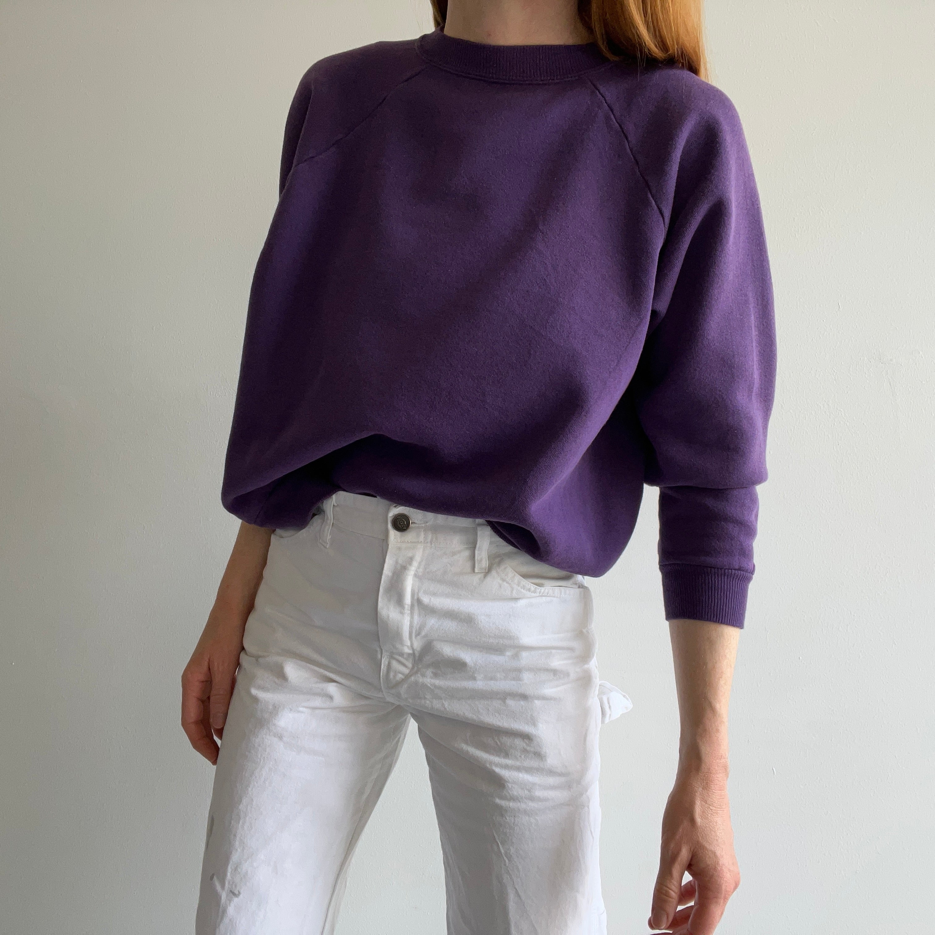 1990s Paint Stained Purple Raglan by HHW