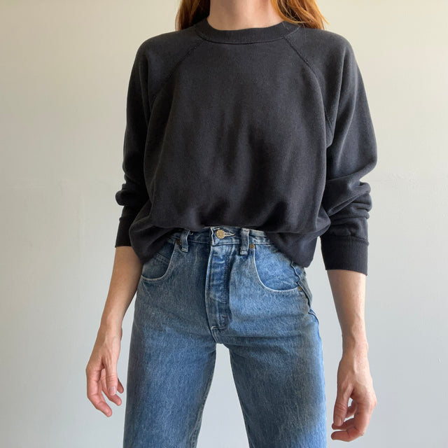 1980s Faded Black Raglan by Pannill