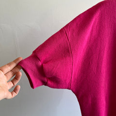 1980s Fun Hot Pink Oversized Warm Up - Cute!