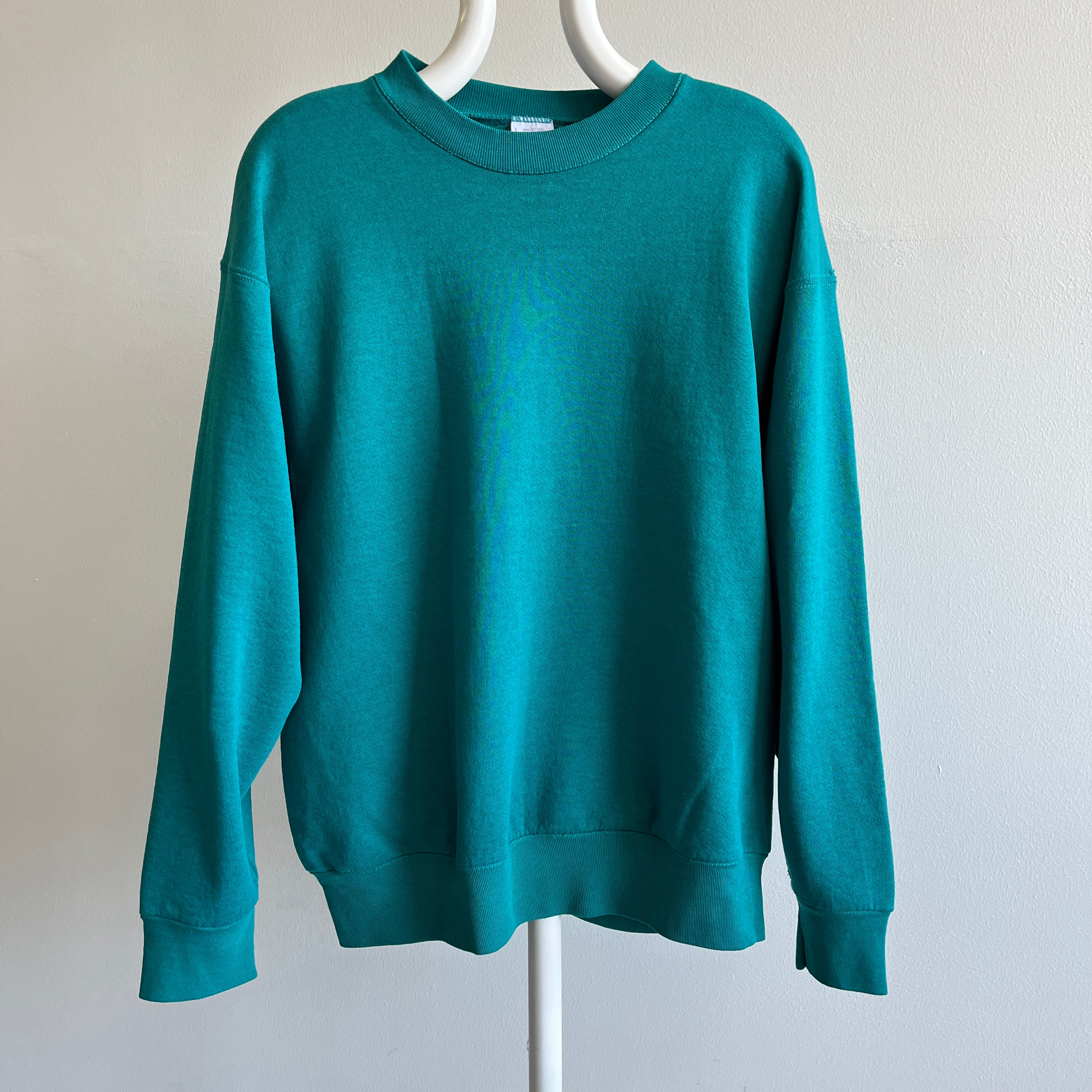 1990s Blank Teal BVD Worn Out Sweatshirt