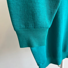 1990s Blank Teal BVD Worn Out Sweatshirt