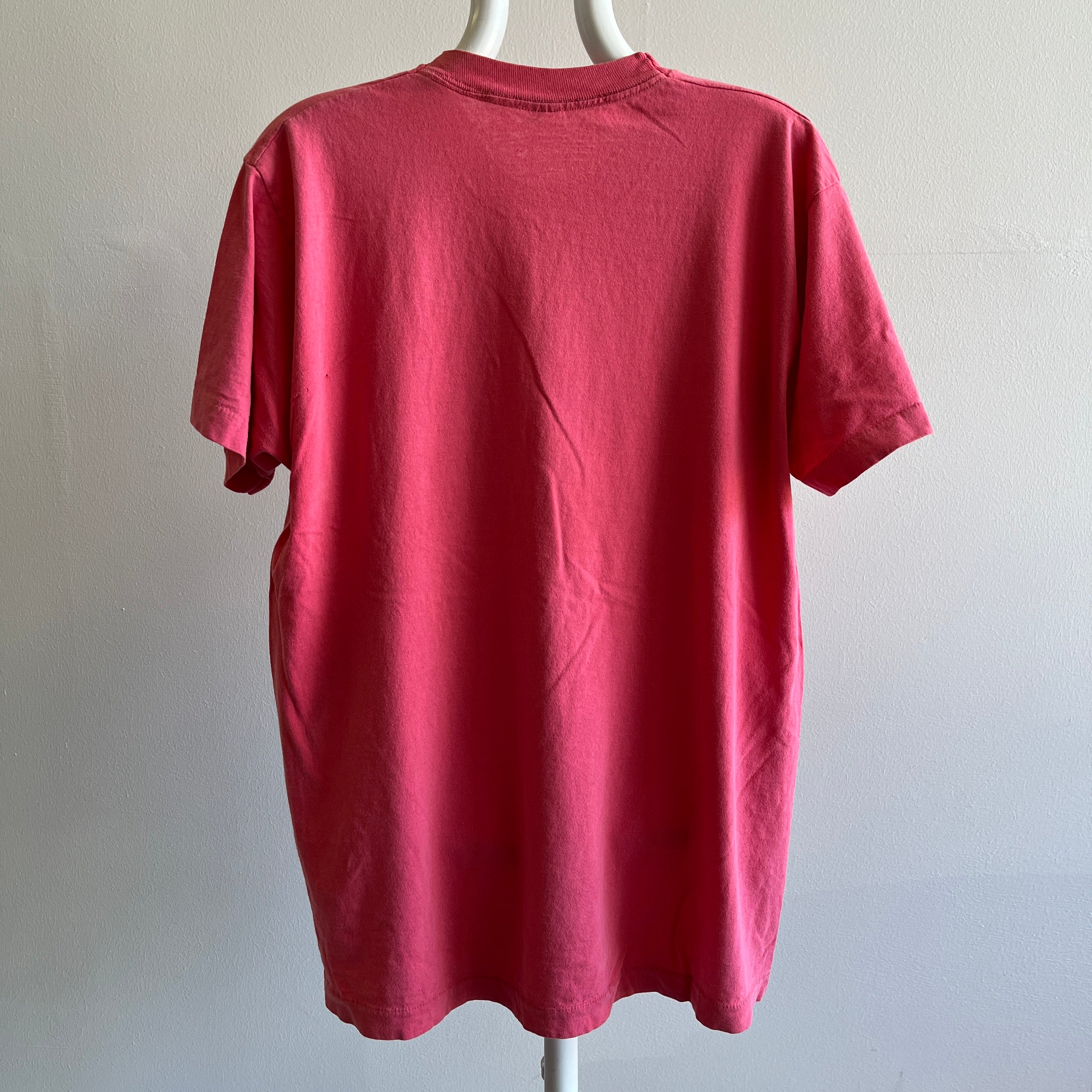 1980s Salmon Pink Pocket T-Shirt by FOTL