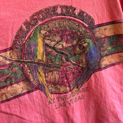 1980s Treasure Island At the Mirage Las Vegas Faded Neon Orange Tourist T-Shirt